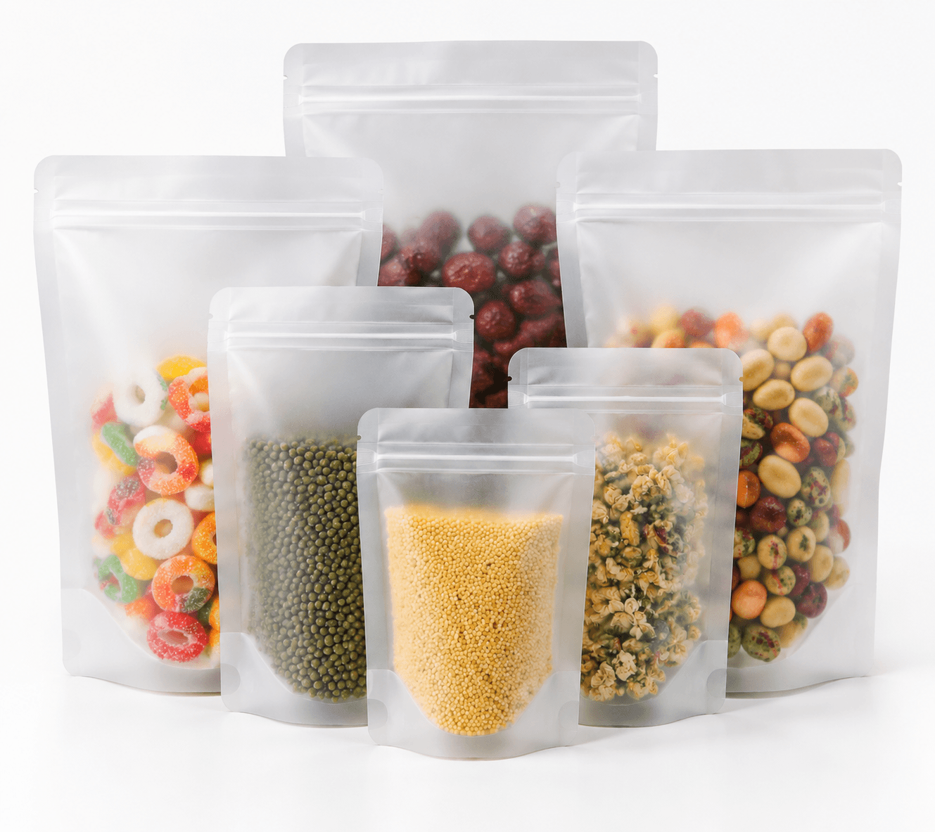 Kraft-look pouches used for food packaging