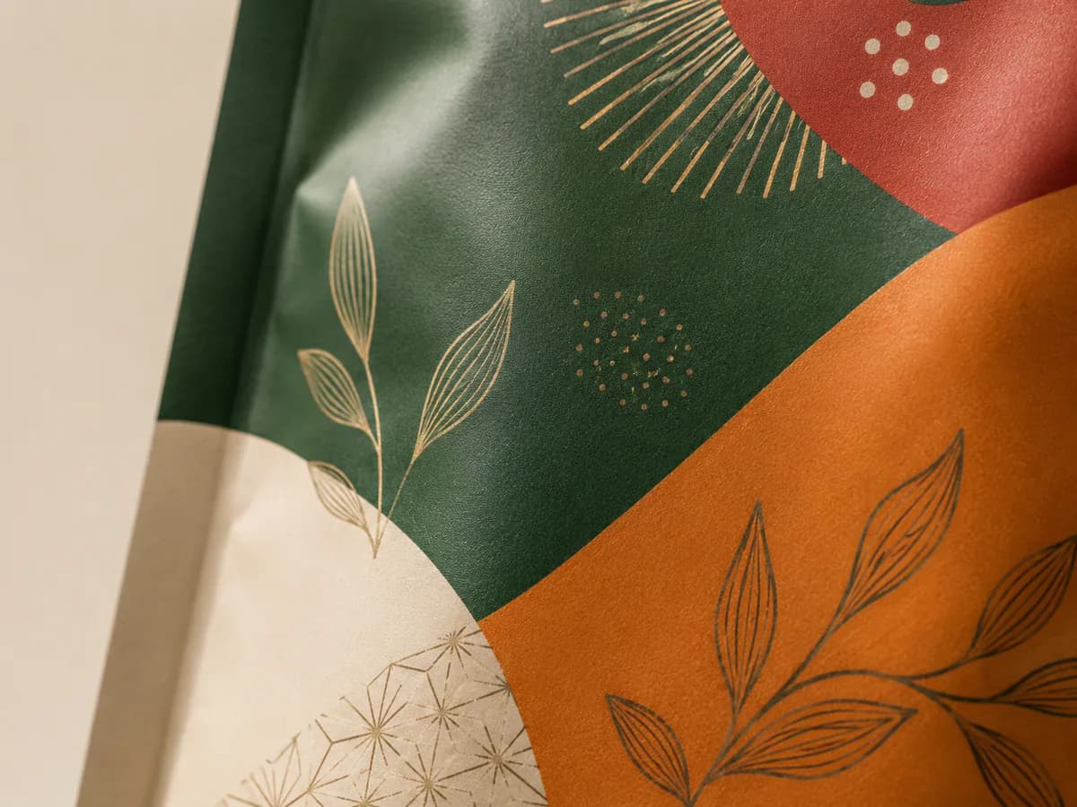 High-definition color printing detail on a stand-up pouch