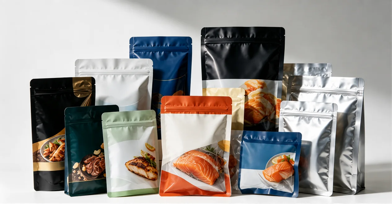 Assorted flexible food pouches and metallized packaging formats made with laminated films